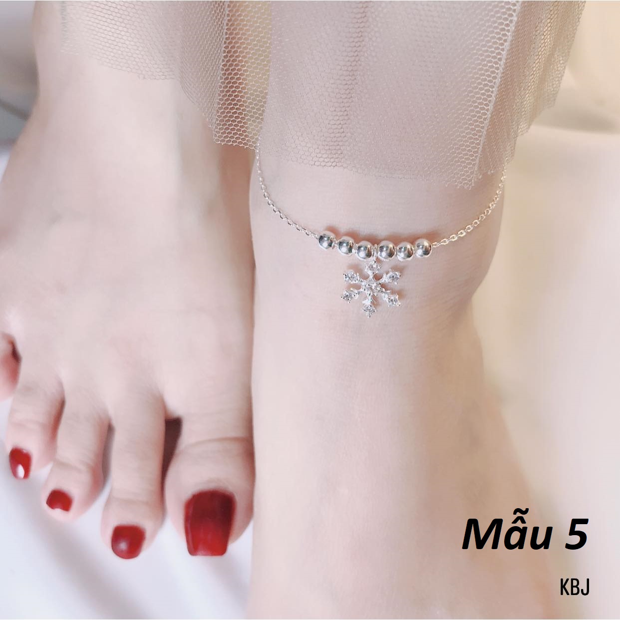 Lắc chân thời trang các mẫu chất liệu bạc s925 MS87a