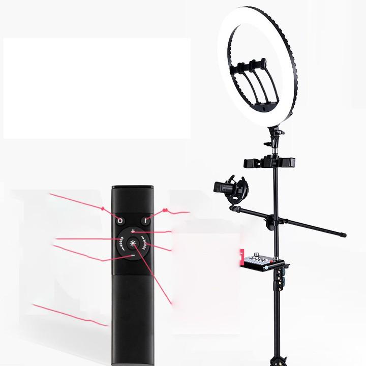 ĐÈN LIVE STREAM PRO 45CM, ĐÈN CHỤP HÌNH, MAKEUP ÁNH SÁNG TRẮNG GIÚP LÊN HÌNH CỰC ĐẸP (ẢNH THẬT)