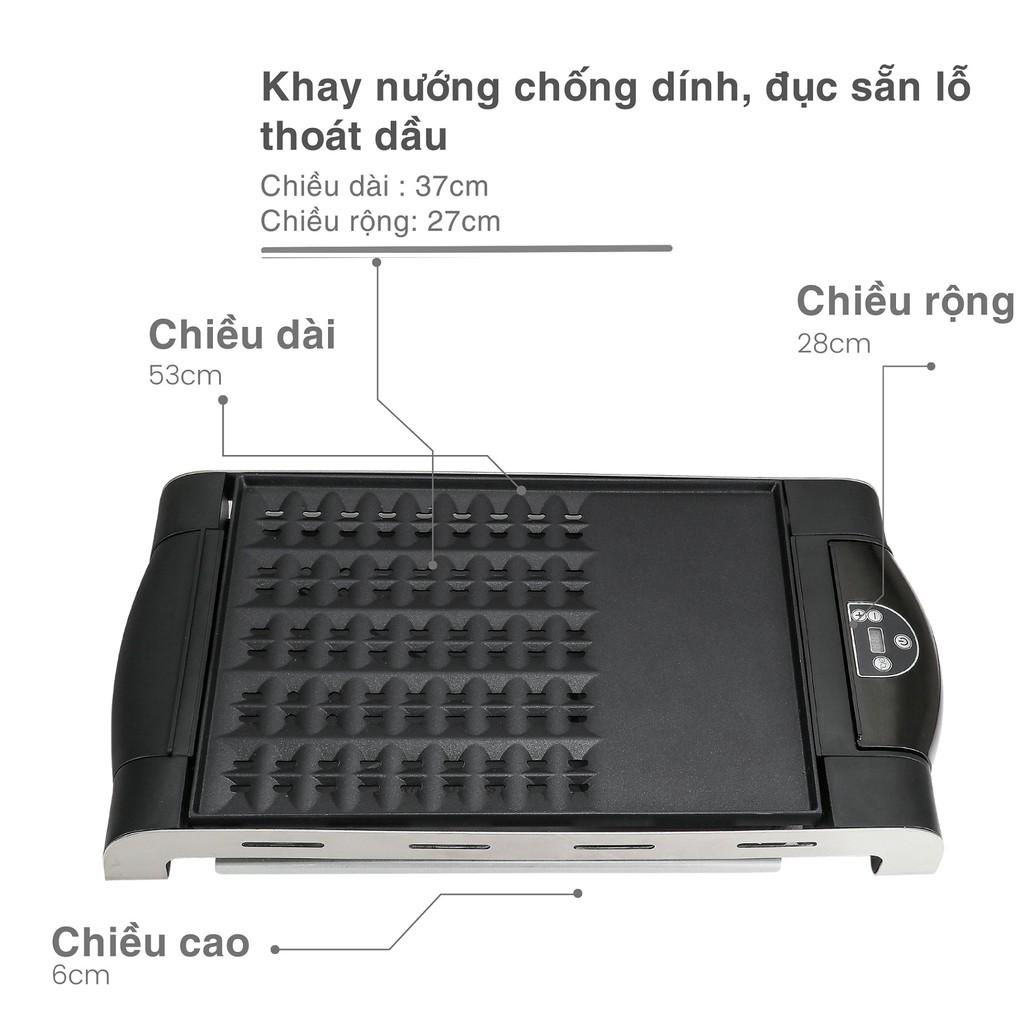 Bếp nướng điện không khói LEBENLANG LBD9279 khay nướng tháo rời, công suất 1400W - hàng chính hãng