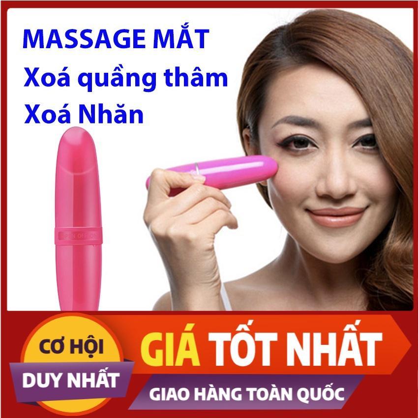 Bút massage mắt giảm bọng mắt chống thâm quầng mini mát xa mắt đơn giản hiệu quả màu Hồng (Hàng Chính Hãng)