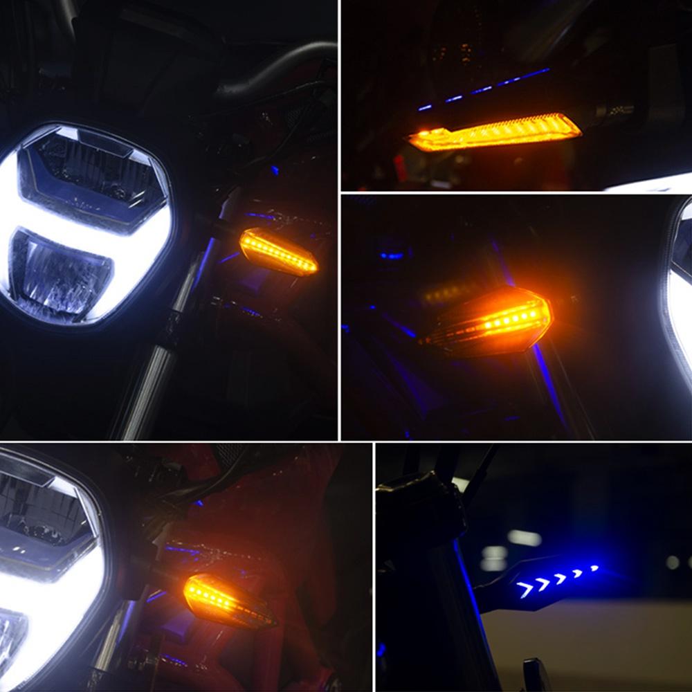 1 cặp đèn LED tín hiệu xi nhan hai mặt gắn đuôi xe mô tô
