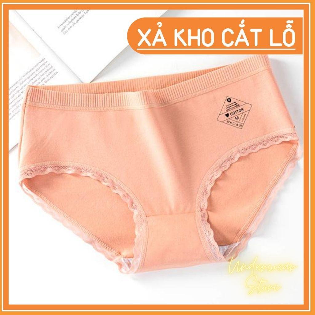 Sét 10 Quần Lót Nữ Cotton Viền Ren Mềm Mịn Sexy SIZE: L