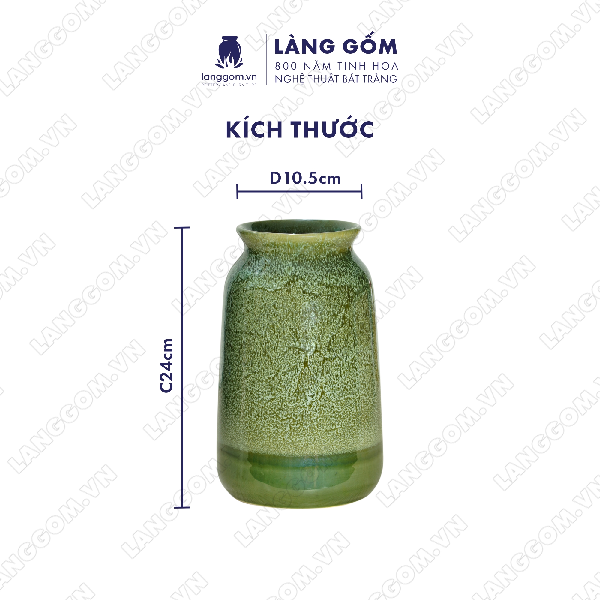 Bình hoa, lọ hoa Gốm sứ Bát Tràng cao cấp Men hỏa biến nhiều màu sắc dáng Trụ dùng làm quà tặng, trang trí - Làng Gốm