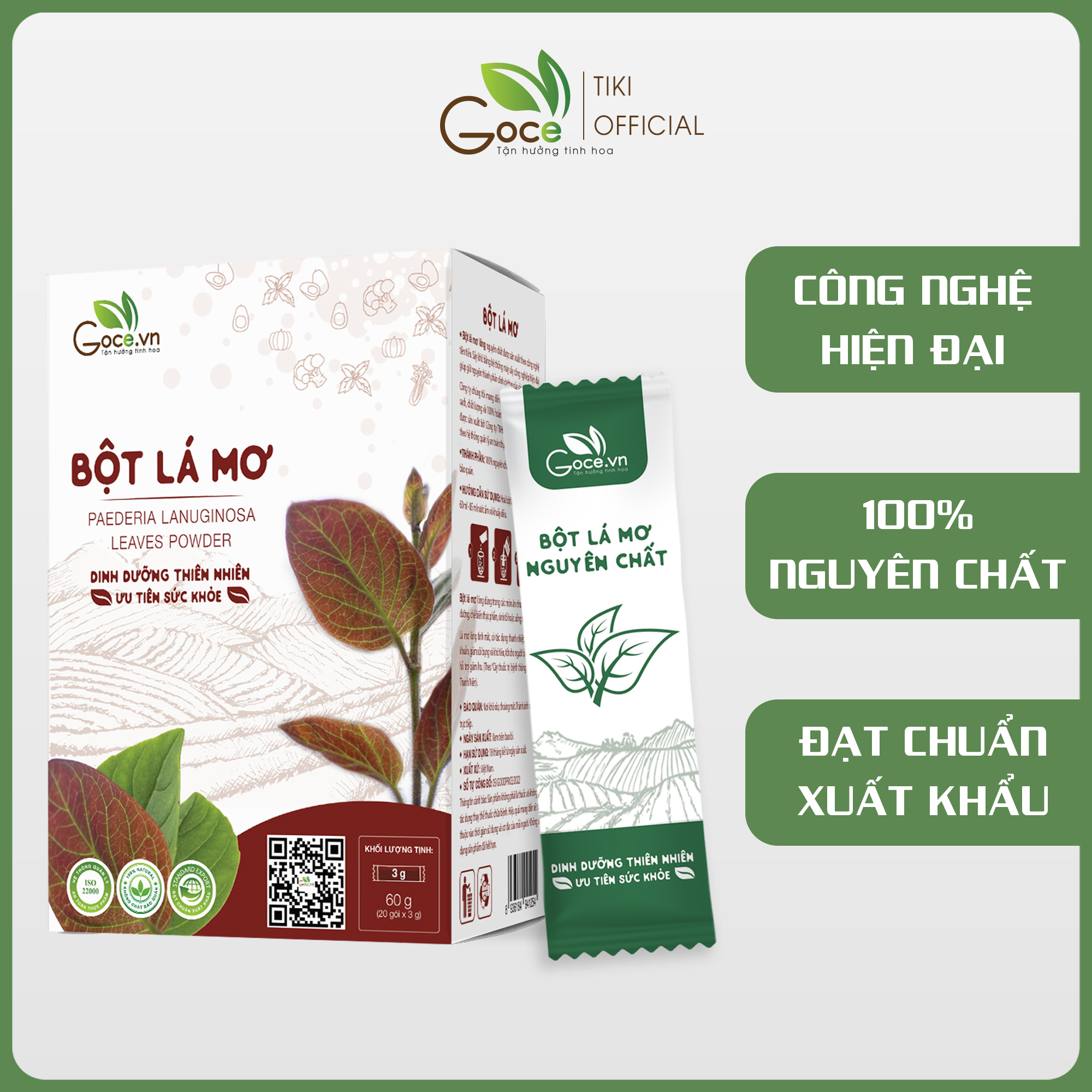 Bột lá mơ nguyên chất Goce - 60g