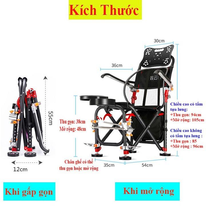 SALE LỚN Ghế Câu Đài địa hình full phụ kiện, ghế câu cá siêu bền KK19