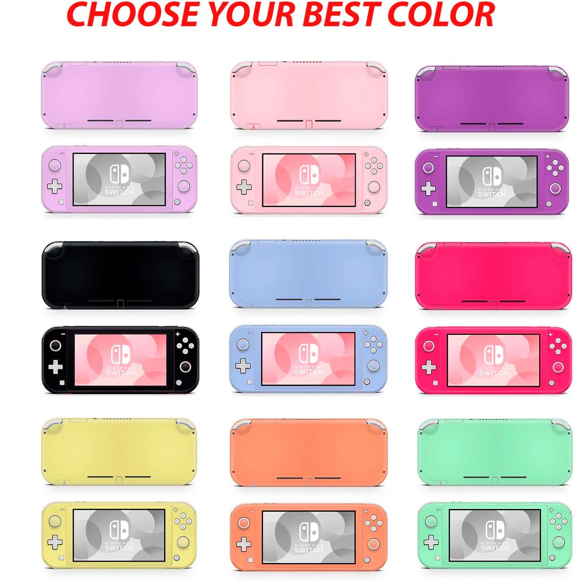 Skin decal dán Nintendo Switch Lite mẫu nhiều màu chọn lựa (dễ dán, đã cắt sẵn)