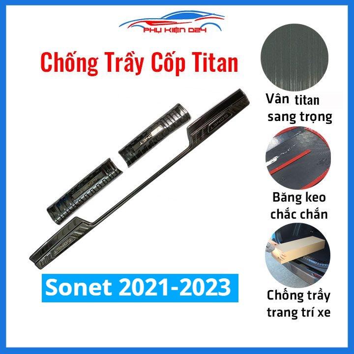 Ốp chống trầy cốp Sonet 2021-2022-2023 Vân Titan trang trí bảo vệ xe