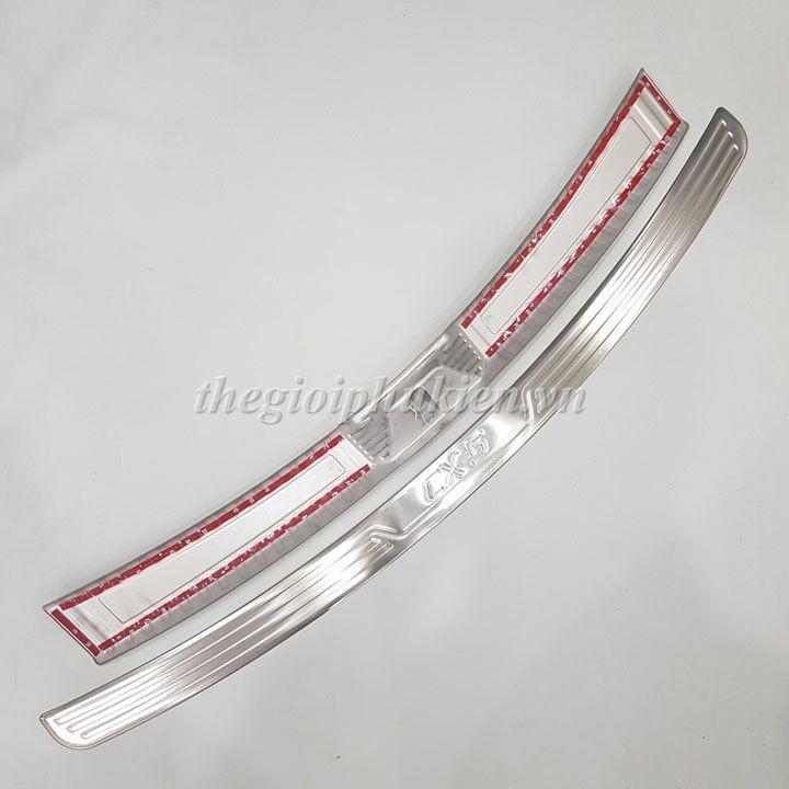 Bộ sản phẩm ỐP BẬC CỐP VÀ BẬC CỬA Inox xe Mazda CX5, CX-5 2016-2017