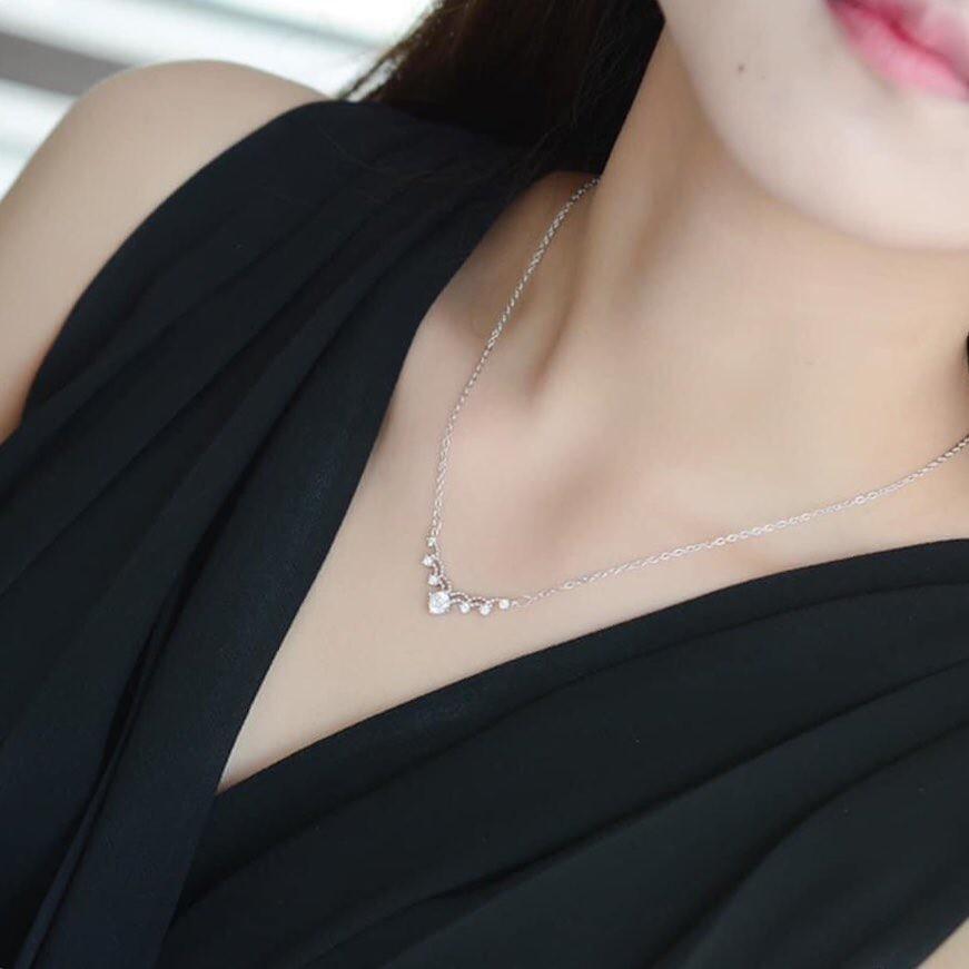 Dây chuyền bạc đẹp- Dây chuyền công chúa xinh xắn , thiết kế đơn giản, vòng cổ thời trang nữ đẹp BẠC CHUẨN