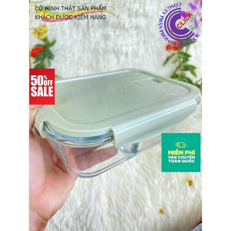 Hộp Cơm Văn Phòng Thủy Tinh 3 Ngăn Chịu Nhiệt Sang Trọng - Hàng Cao Cấp