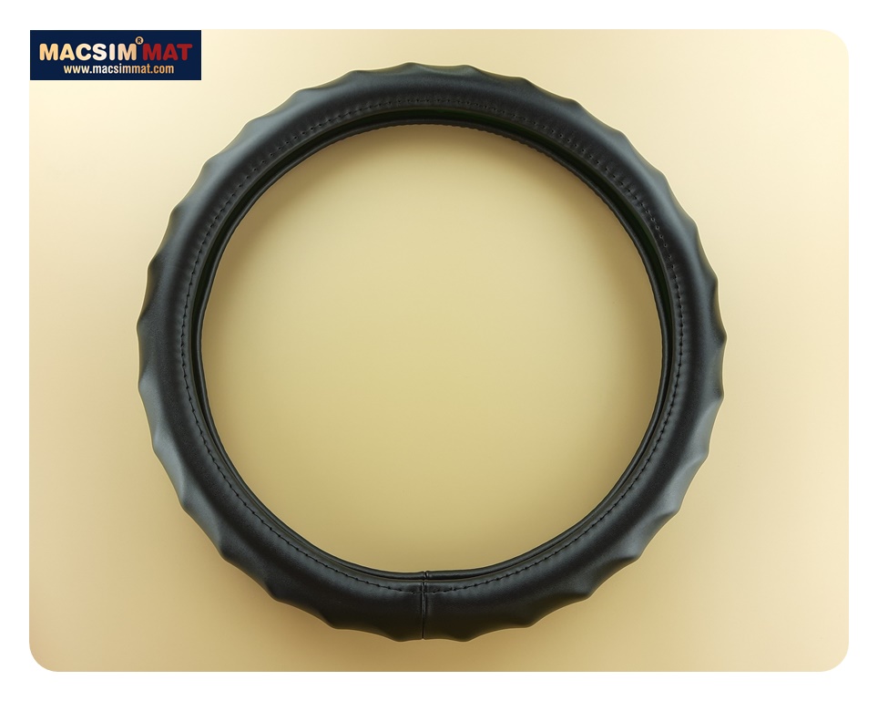 Bọc vô lăng cao cấp chất liệu da thật - Khâu tay 100% size M - nhãn hiệu Macsim mã LA30T