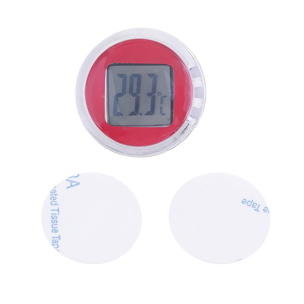 Motorcycle  Temperature Gauge - Digital Display - Red
