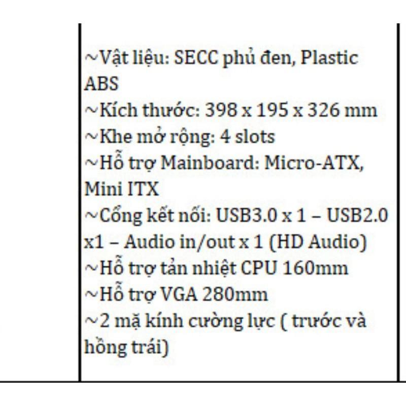 Vỏ Case Xigmatek NYX Kèm 3 Fan LED 5 Màu M-ATX, 2 mặt kính cường lực 3 quạt tản nhiệt +ốc vít