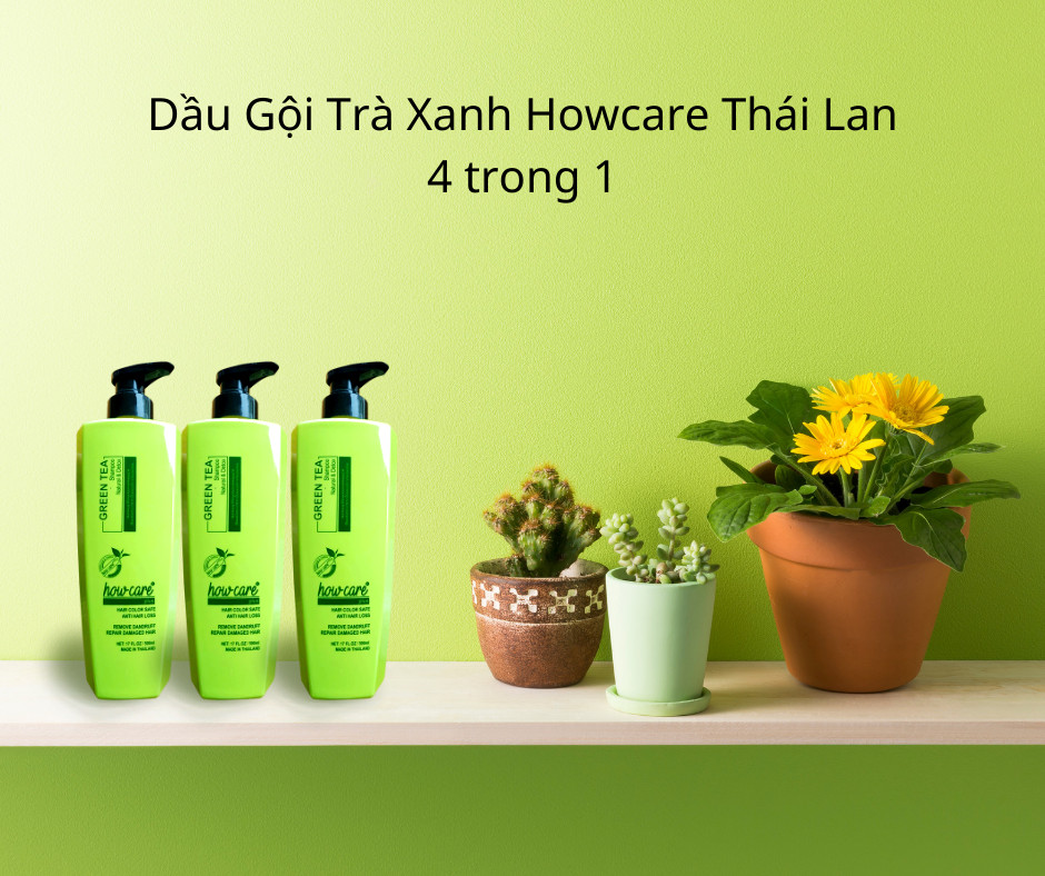 COMBO 3 Chai Dầu Gội Kích Thích Mọc Tóc + Ngăn Ngừa Gàu Ngứa Howcare 500ml - Nhập Khẩu Thái Lan