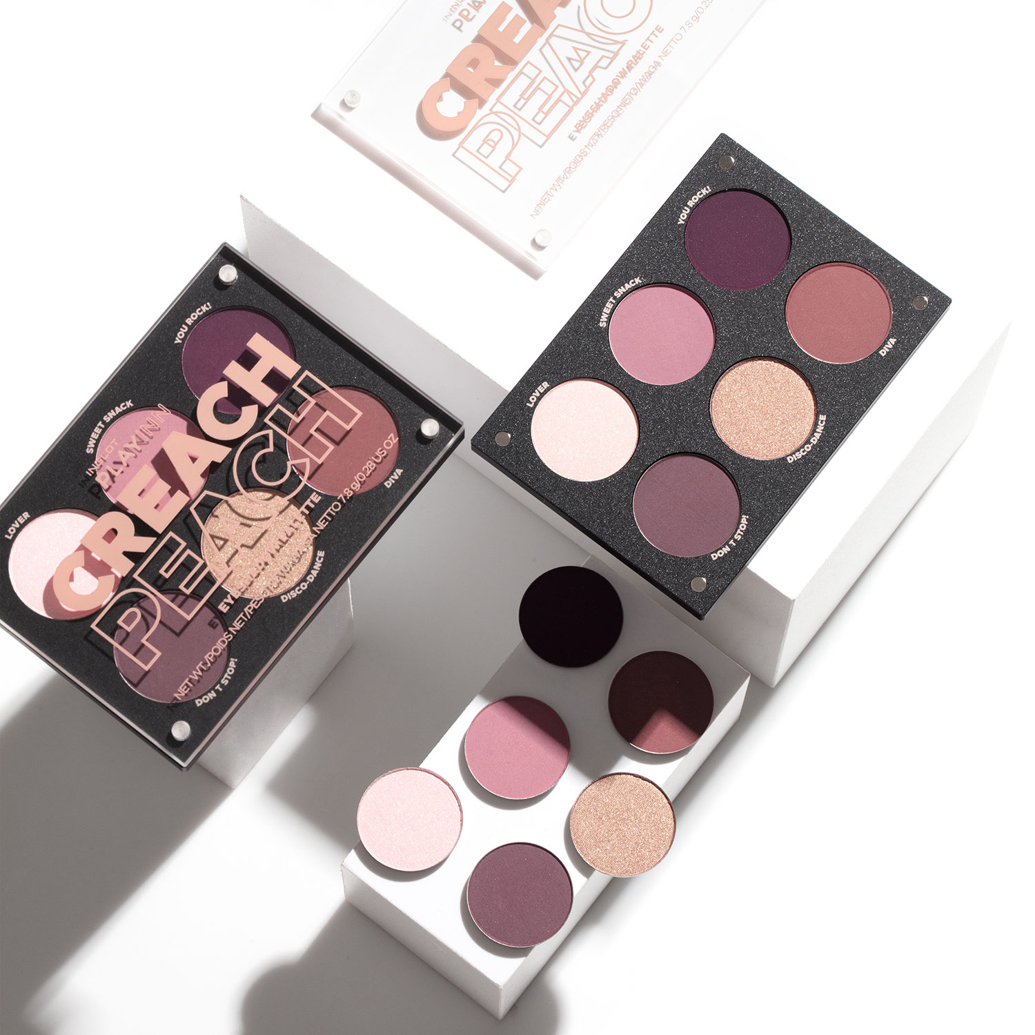 Bộ trang điểm má hồng, bắt sáng, tạo khối 3in1 Face Palette + Bảng phấn mắt 6 ô lâu trôi PlayInn Palette Inglot