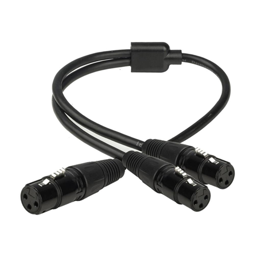 XLR to Dual XLR Y Cord Balanced Microphone Adaptor Patch Cable