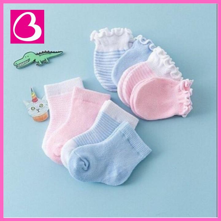 Set bao tay chân cao cấp xinh xắn cho bé