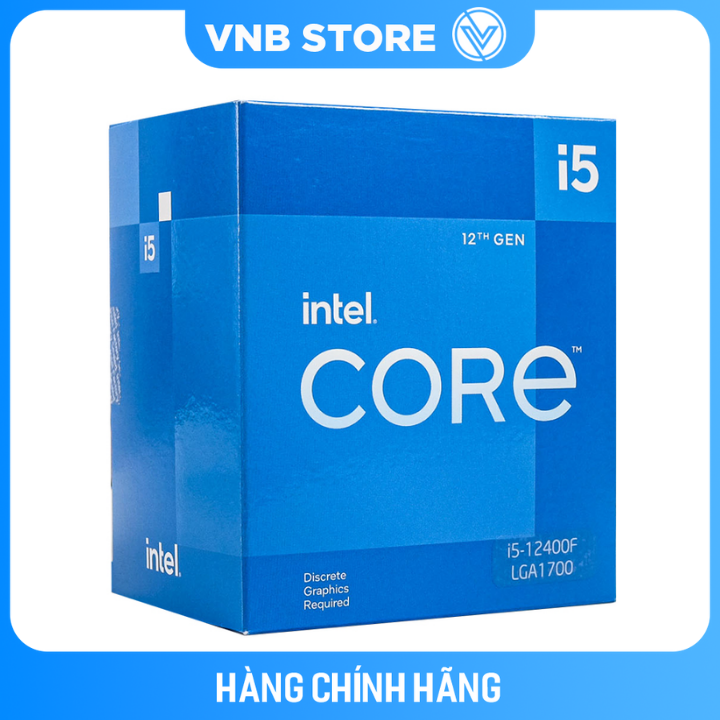 Bộ Vi Xử Lý CPU Intel Core i5-12400F (Upto 4.4Ghz, 6 nhân 12 luồng, 18MB Cache, 65W) - Socket Intel LGA 1700) - Hàng Chính Hãng