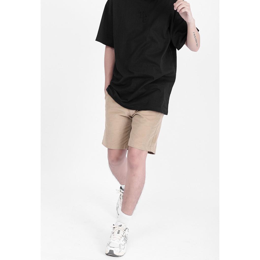 Quần short đùi nhung tăm unisex màu beige Tum Machines CORDUROY SHORT - Beige