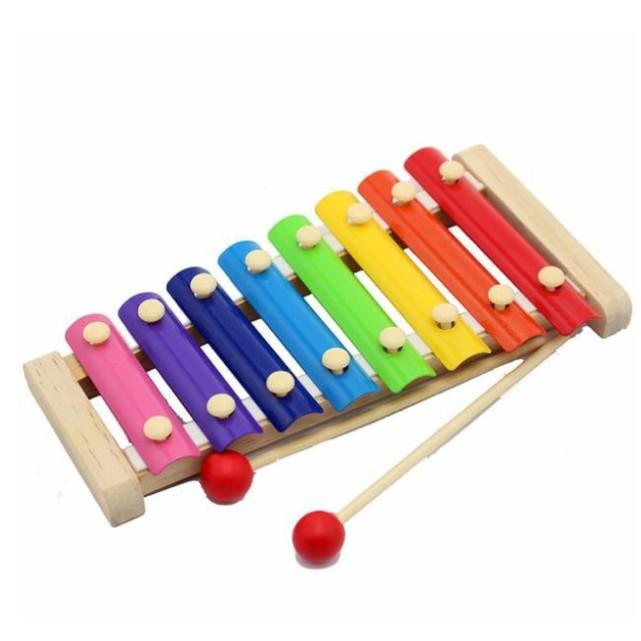 Đồ Chơi Gỗ Đàn 8 Thanh - Đàn Xylophone Phát Triển Khả Năng Cảm Quan, Cảm Thụ, Nhận Biết Cho Bé