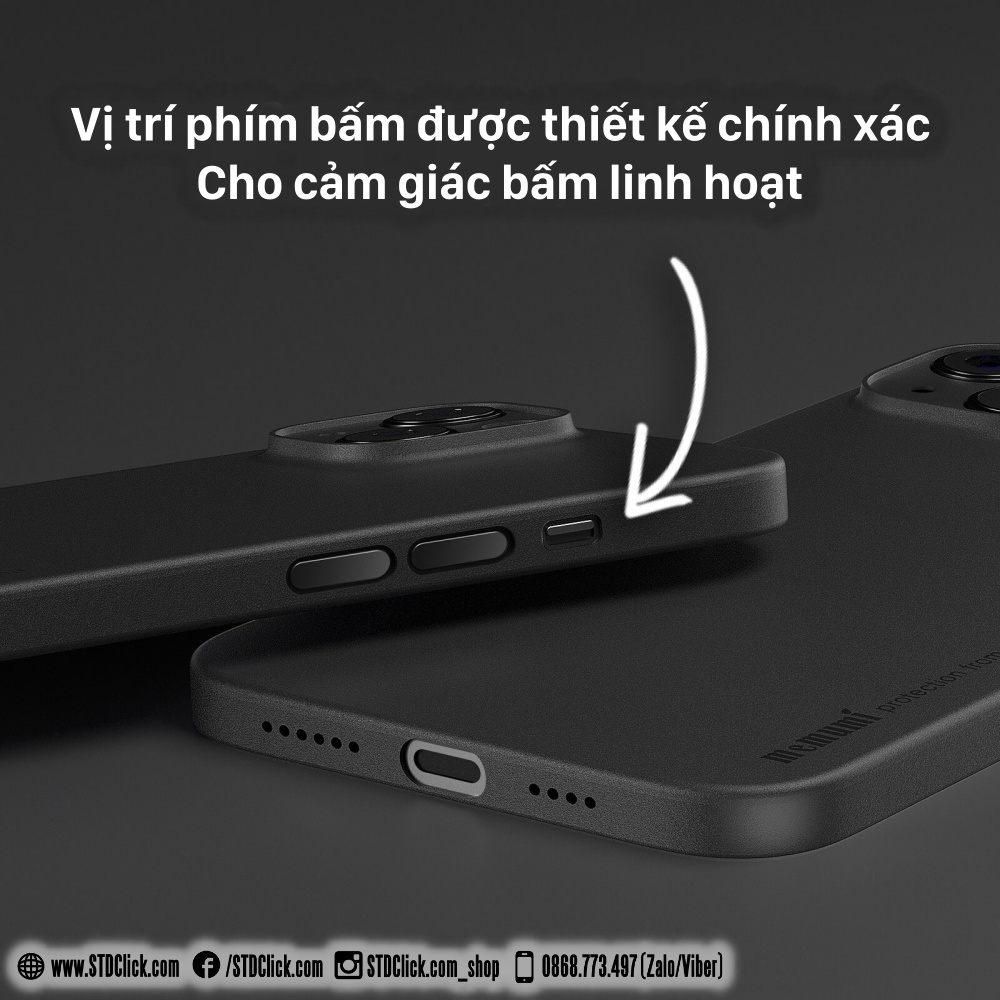ỐP LƯNG DÀNH CHO ĐIỆN THOẠI IPHONE 14 - 14 PLUS MEMUMI MỎNG LỤA