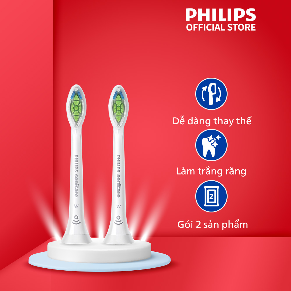 Đầu Bàn Chải Điện Sạch Sâu, Răng Trắng Chính Hãng Philips Sonicare Hx6062 W2