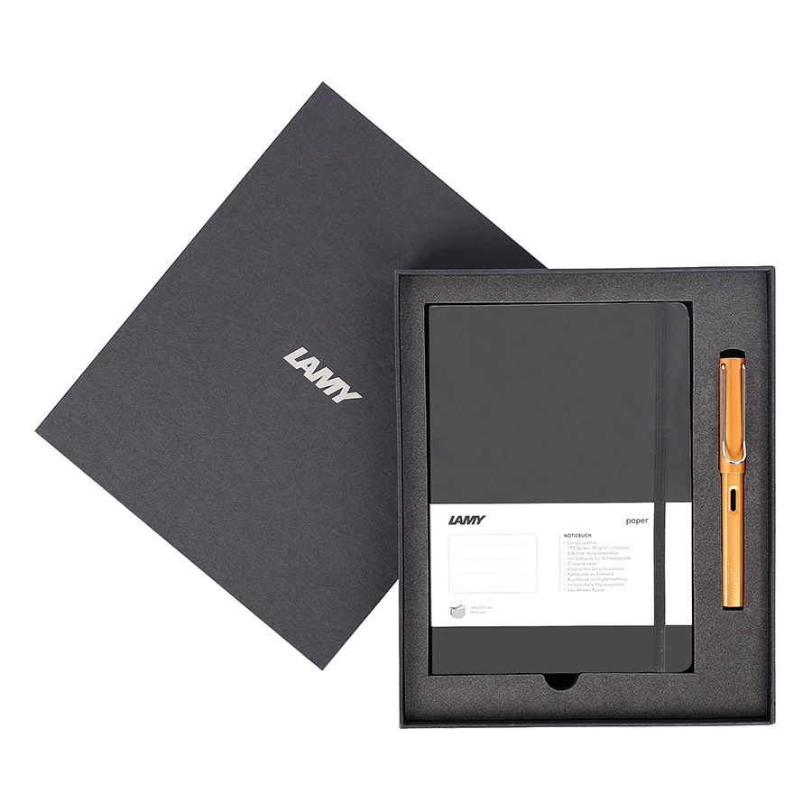 Gift Set Lamy Notebook A5 Softcover Black + Lamy Al-Star Bronze - GSNAl003