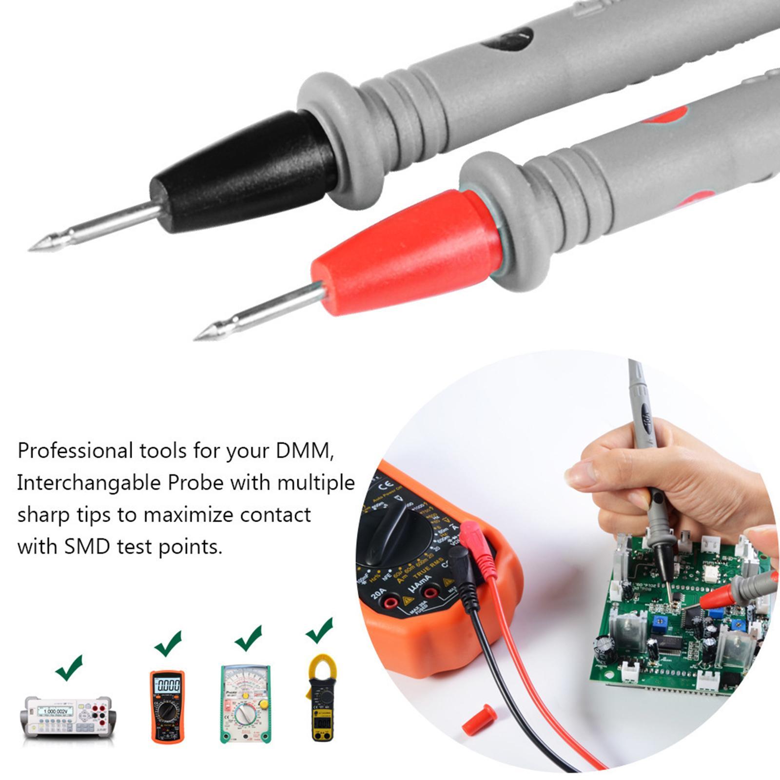 Multimeter Leads Test Leads Probes Accurate Measurement Test Leads Set, Electronic Test Probe Accessory for 1000V ,Soft