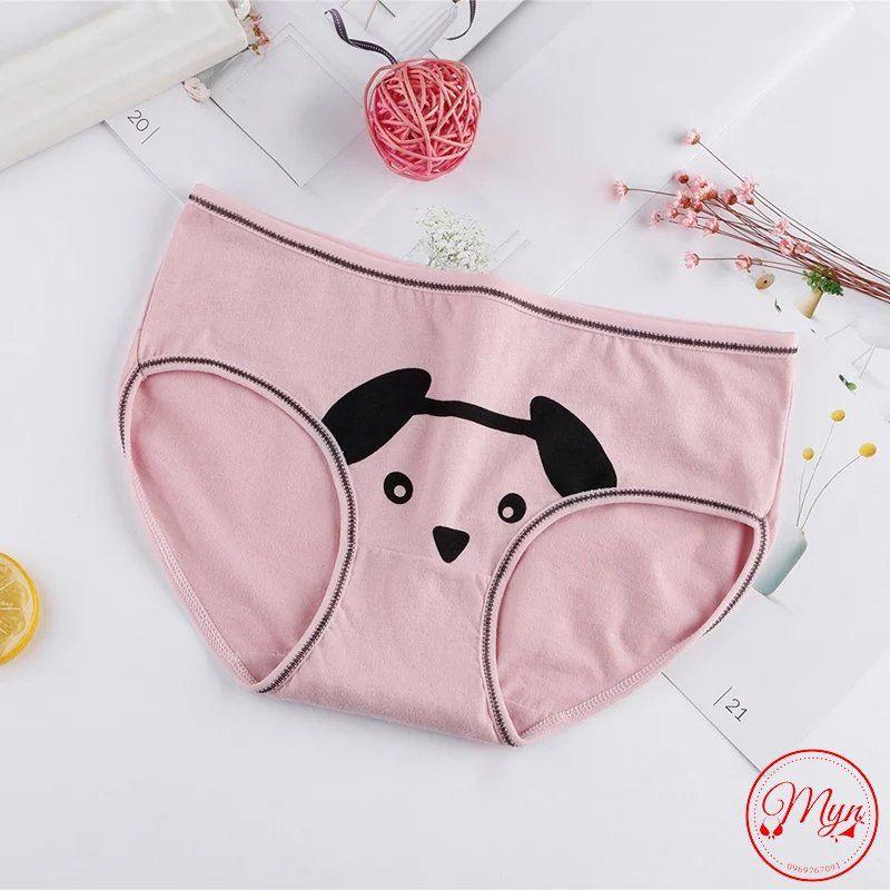 Quần lót cotton viền hình thú cute