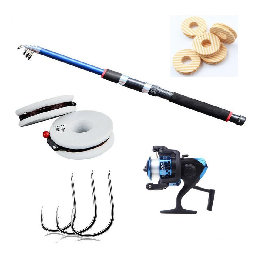 Bộ cần câu cá 2,1m và bộ phụ kiện docaucagiangnam
