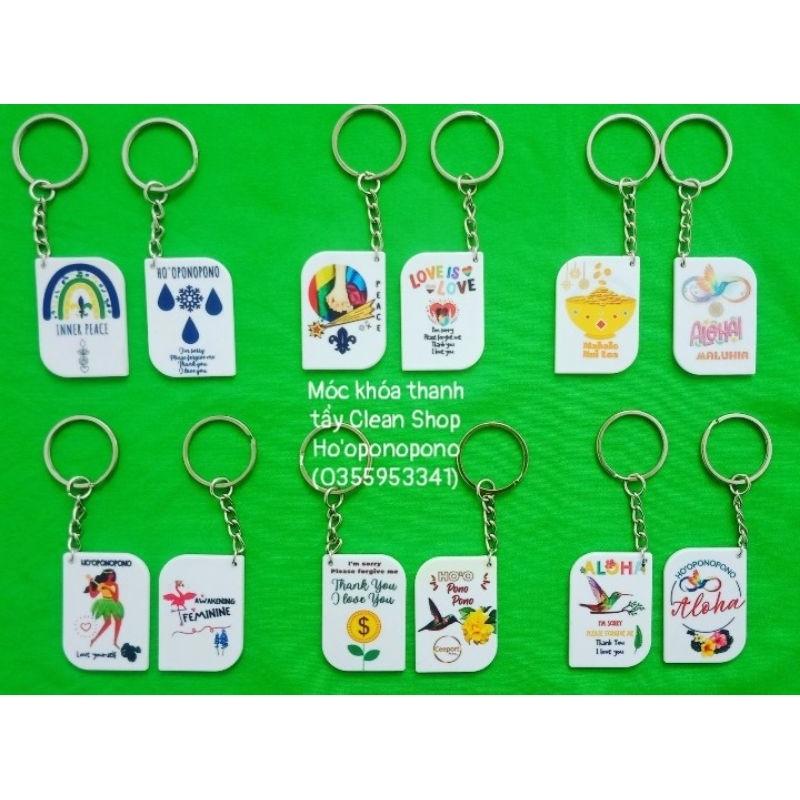 MÓC KHÓA HO'OPONOPONO THANH TẨY TÀI CHÍNH - MỐI QUAN HỆ - SỨC KHỎE - BÌNH AN | Ho'oponopono Keychain