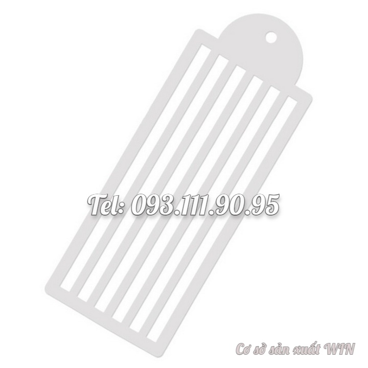 Khuôn rắc bột Stencil trang trí bánh, làm viền rau câu, Fondant hình sọc ngang kiểu Hàn Quốc – Mã số 1033