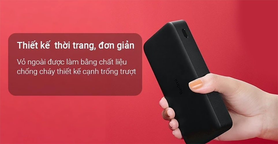 Pin Sạc Dự Phòng Xiaomi Redmi 20000mAh PB200LZM Tích Hợp Cổng USB Type - C In Hỗ Trợ Sạc Nhanh 18W - Hàng Chính Hãng