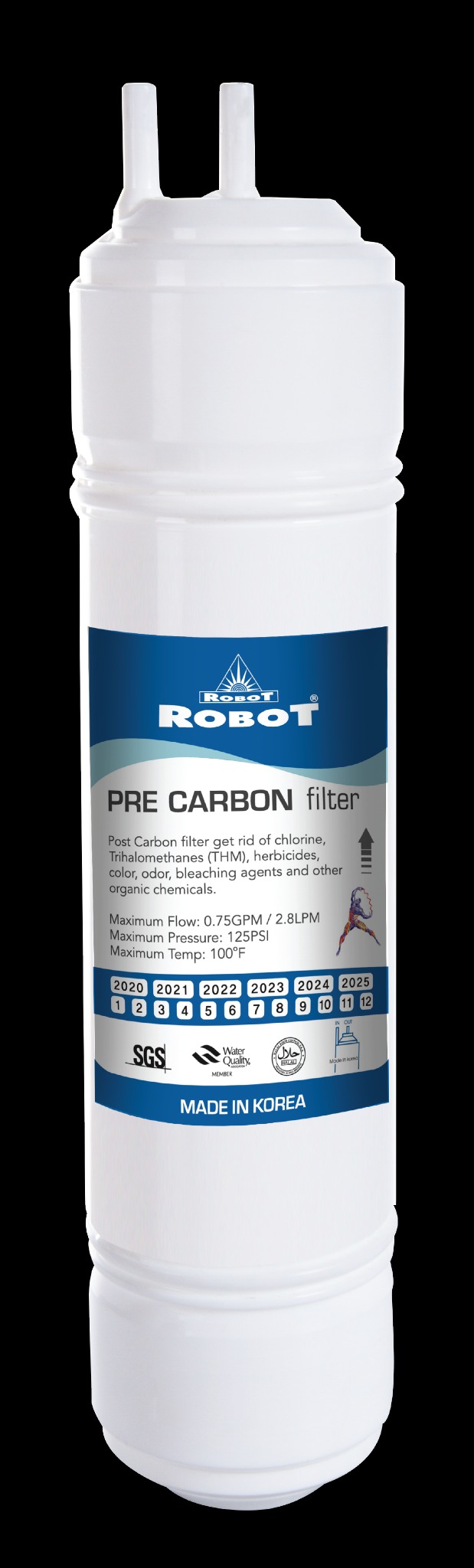 Lõi lọc Robot Pre Carbon 10 inch (Đúc Nguyên Khối - Korea) - Hàng chính hãng