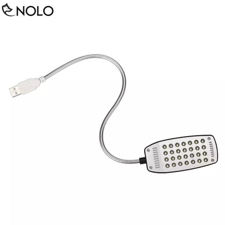 Đèn Led 28 Bóng Siêu Sáng Để Bàn Nguồn USB Thân Hợp Kim Uốn Dẻo .