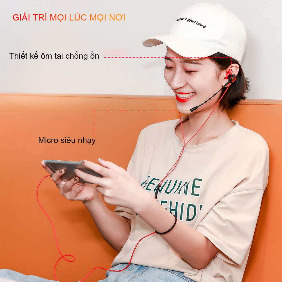 Tai Nghe Gaming Cho Điện Thoại Sidotech G11 Nhét Tai Có Mic 360 Độ Tích Hợp Chuyên Chơi Game Pubg Mobile Free Fire Tốc Chiến LMHT Liên Quân trên điện thoại dành cho game thủ Esport chuyên nghiệp - Hàng Chính Hãng