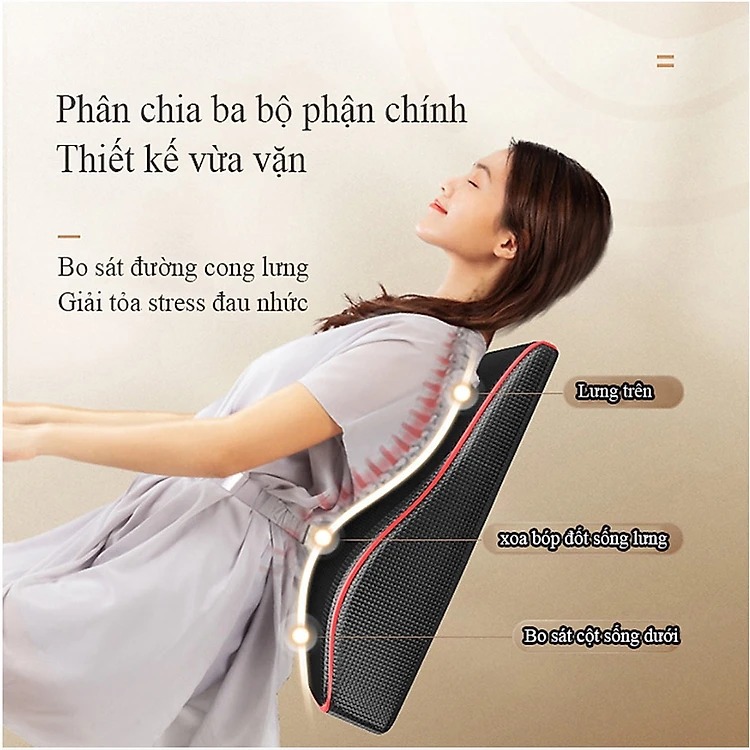 Gối Massage Cổ Vai Gáy, Mát Xa Xoàn Thân Đa Năng Cao Cấp Công Suất 24W ( Bảo Hành 12 Tháng )