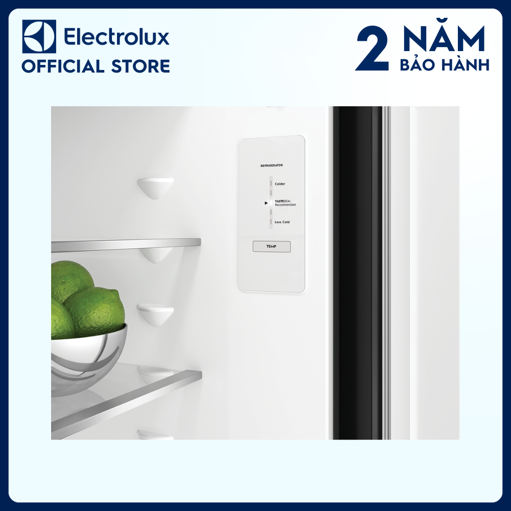 [Miễn phí giao hàng toàn quốc] Tủ lạnh Electrolux Inverter UltimateTaste 300 ngăn đá dưới có ngăn đông mềm 335 lít - EBB3742K-H - Lấy nước từ bên ngoài tiện dụng, khử mùi diệt khuẩn, đá xoay tiện lợi [Hàng chính hãng]