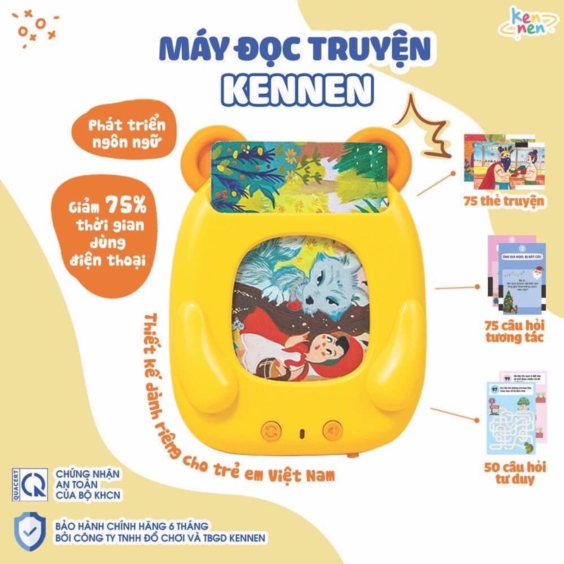 Máy Đọc Truyện Flashcard Song Ngữ Anh Việt - Máy Đọc Truyện Song Ngữ Kennen Kể Truyện Đêm Khuya Ru Bé Ngủ Ngon