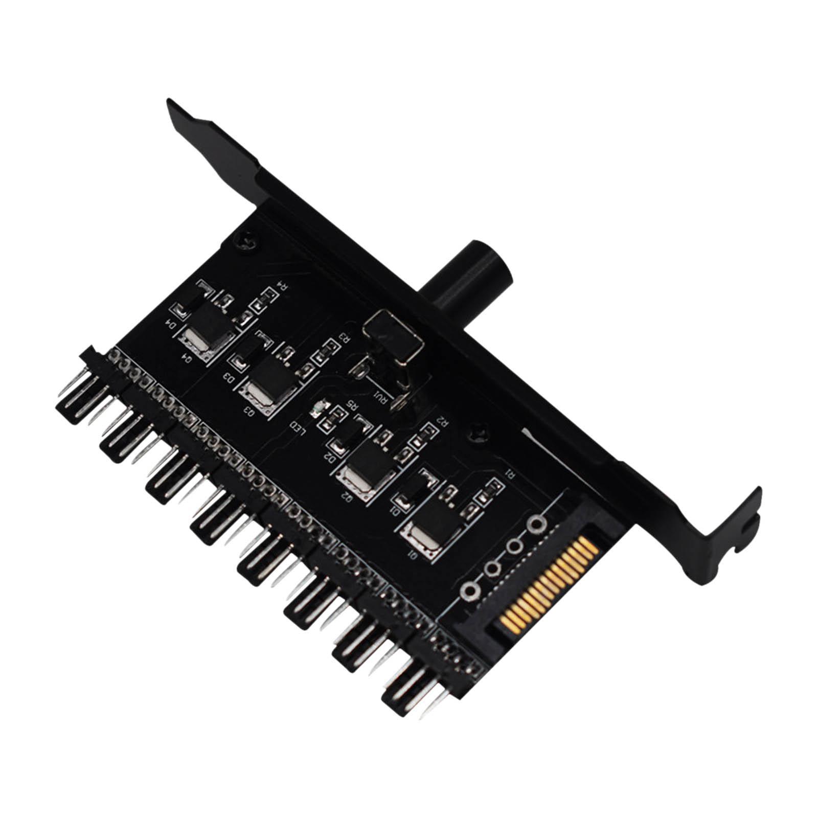 PC Fan Hub Cooling Fan Speed Controller Supporting 6 Fans Durable Accessories Professional