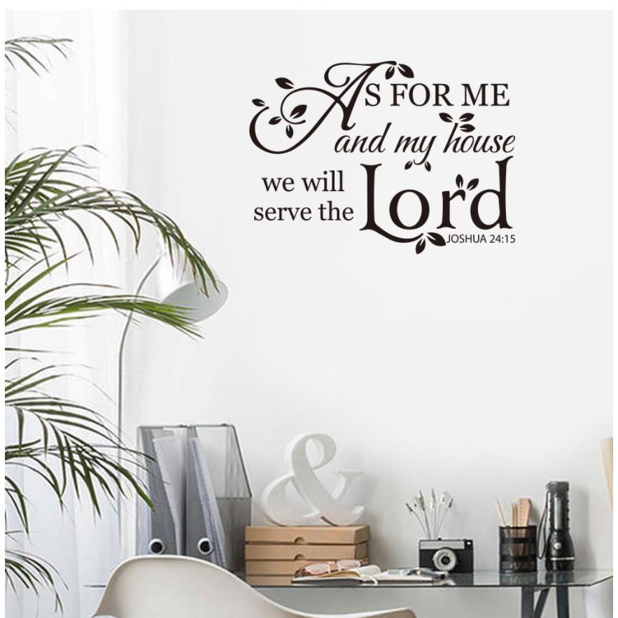 Decal trang trí tường - Chữ Tiếng Anh As For Me đen