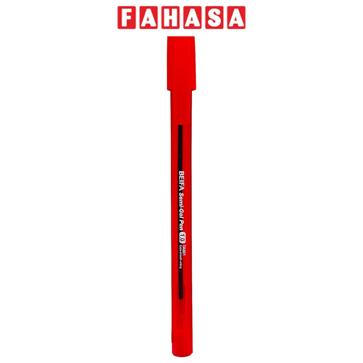 Bút Semi Gel Pen 1.0 mm - Beifa TA601 - Mực Đỏ