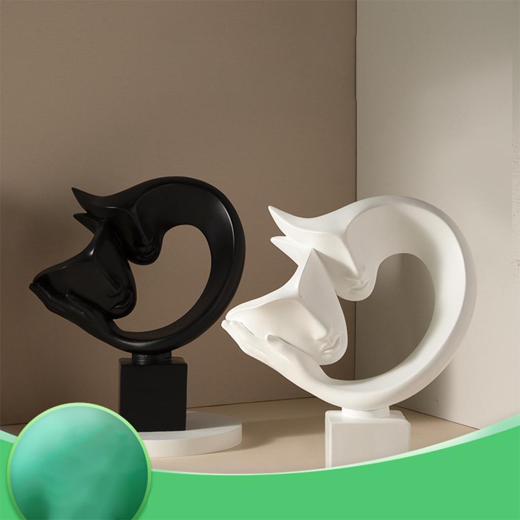 Abstract Statues Sculpture Face Character Half Body for Bookshelf Desk Decor