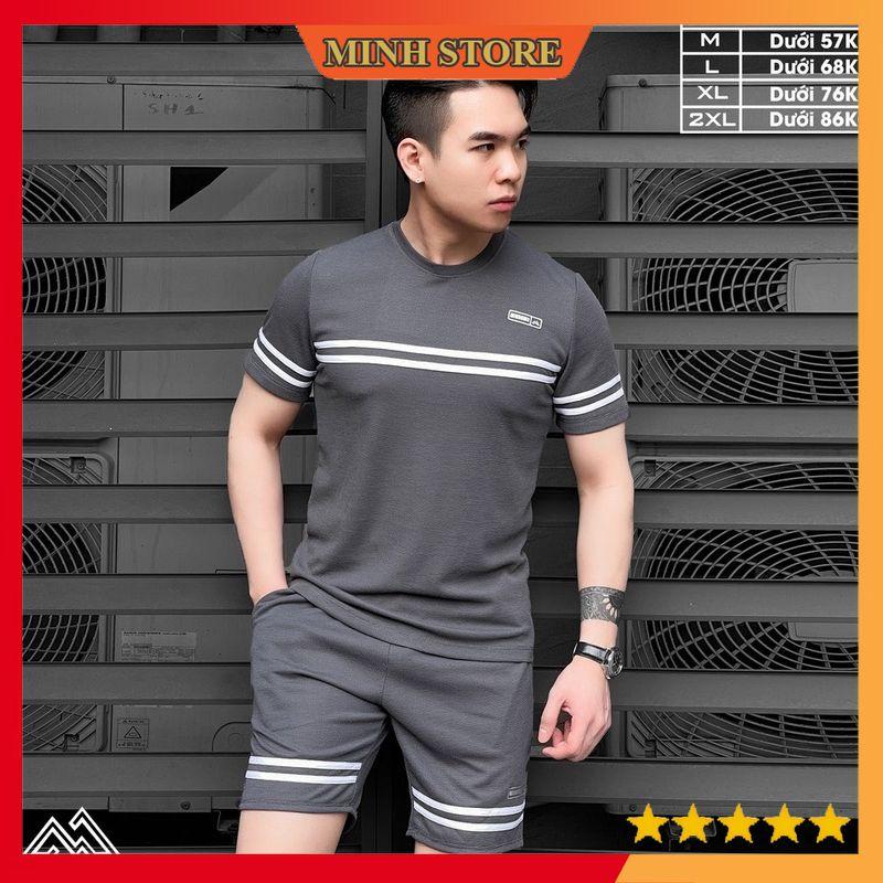 Bộ Thể Thao Nam Viền Chất Tổ Ong Cao Cấp, Bộ Cộc Nam Cotton Mặc Nhà Siêu Đẹp BO10 - MINHSTORE 66