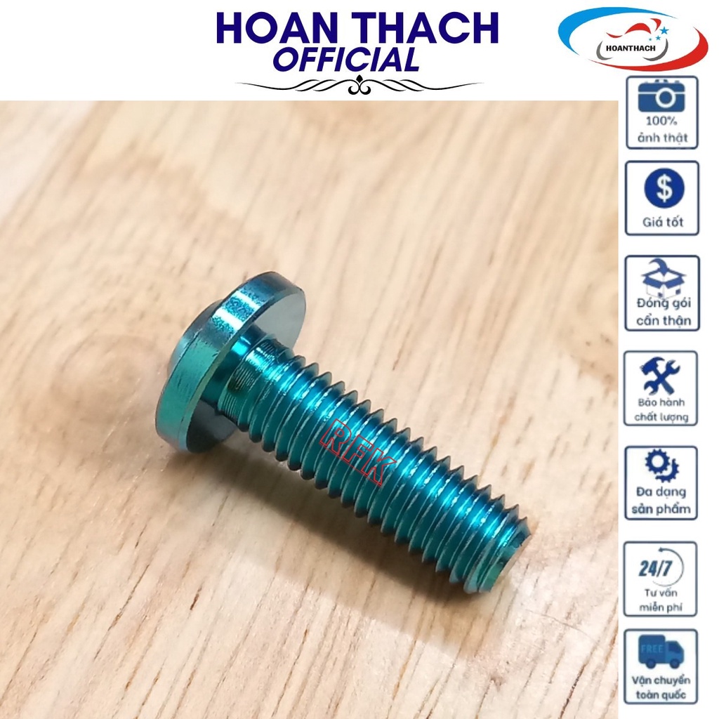 Ốc Gr5 8L25 Đầu Dù Mỏng Xanh Lục Bảo Dùng cho nhiều dòng xe SP012454 (giá 1 con)