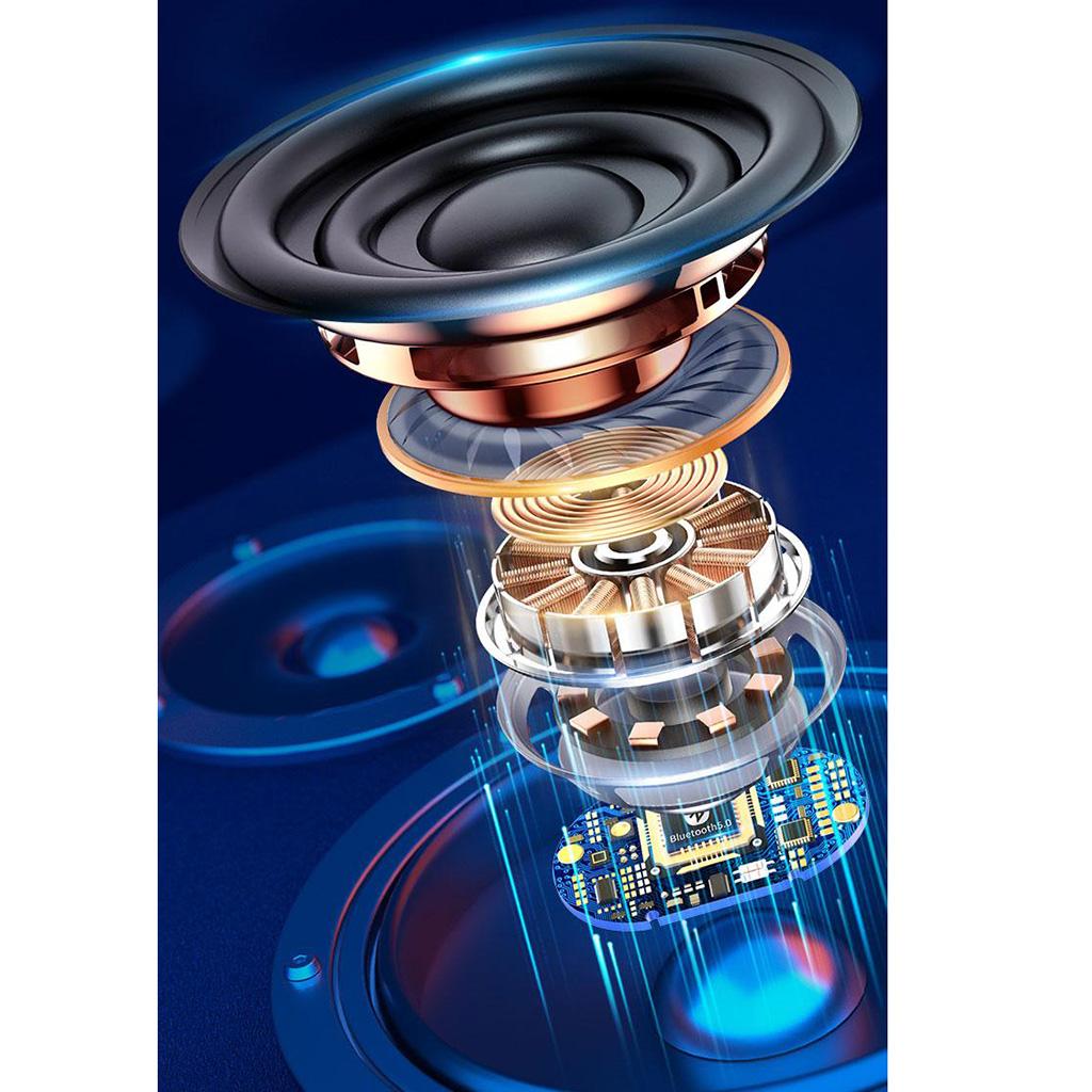 TWS Bluetooth Earbuds, True Wireless Stereo Bluetooth 5.0 Earphones with Charging Case, 30H Playtime Fingerprint Touch Control Deep Bass Headset
