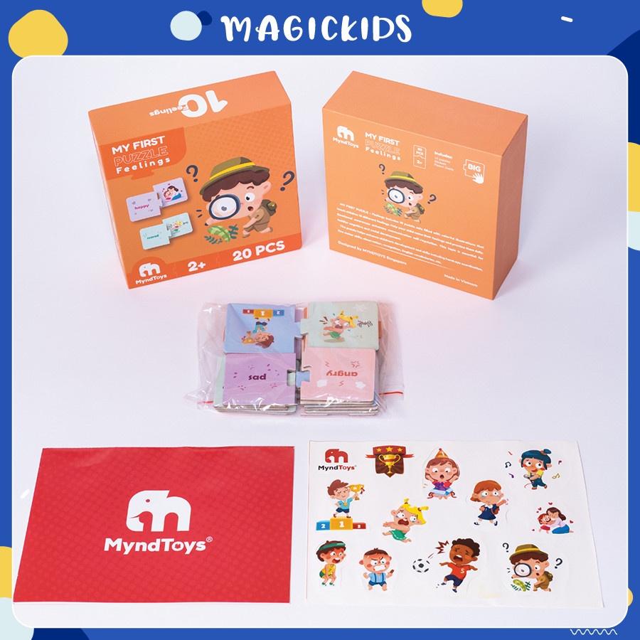 Xếp hình thông minh 20 miếng MyndToys My First Puzzle chủ đề cảm xúc Magickids giúp bé 2 3 4 5 tuổi học tiếng Anh