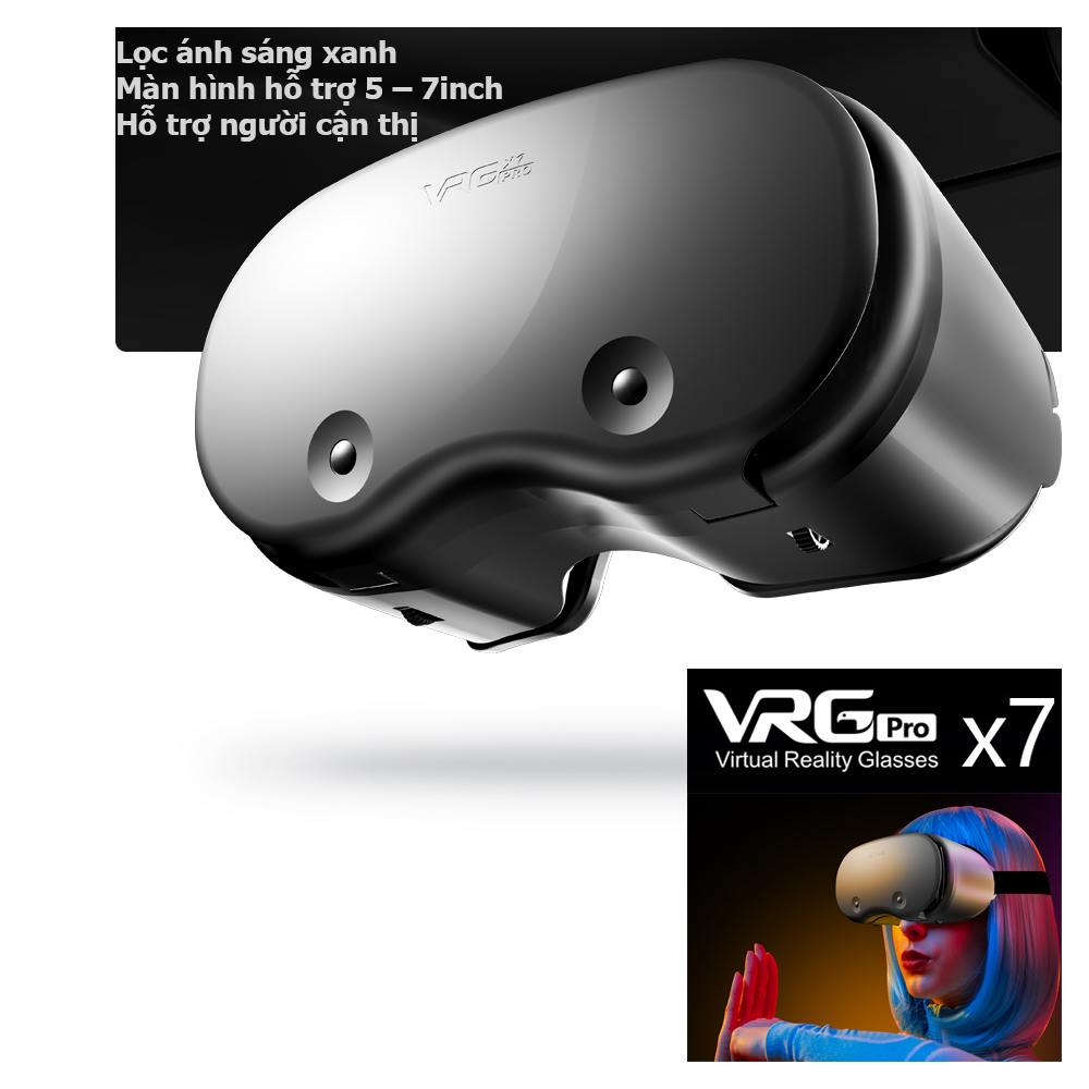 Kính thực tế ảo 3D VRGPRO x7 bluelens hỗ trợ điện thoại 5 - 7 inch