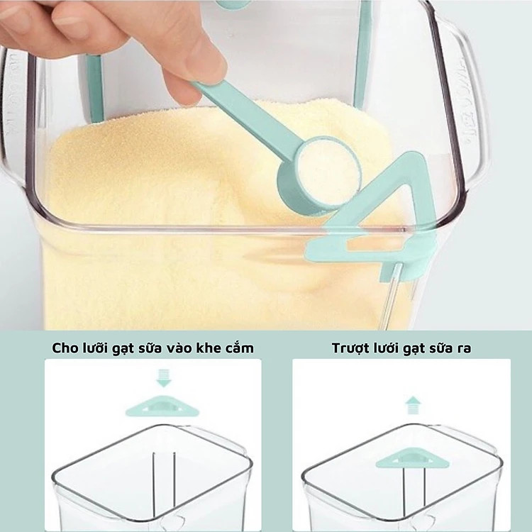 Hộp Đựng Sữa Bột Chống Ẩm Ankou, Hộp Trữ Sữa Cho Bé Hút Chân Không 2.3L