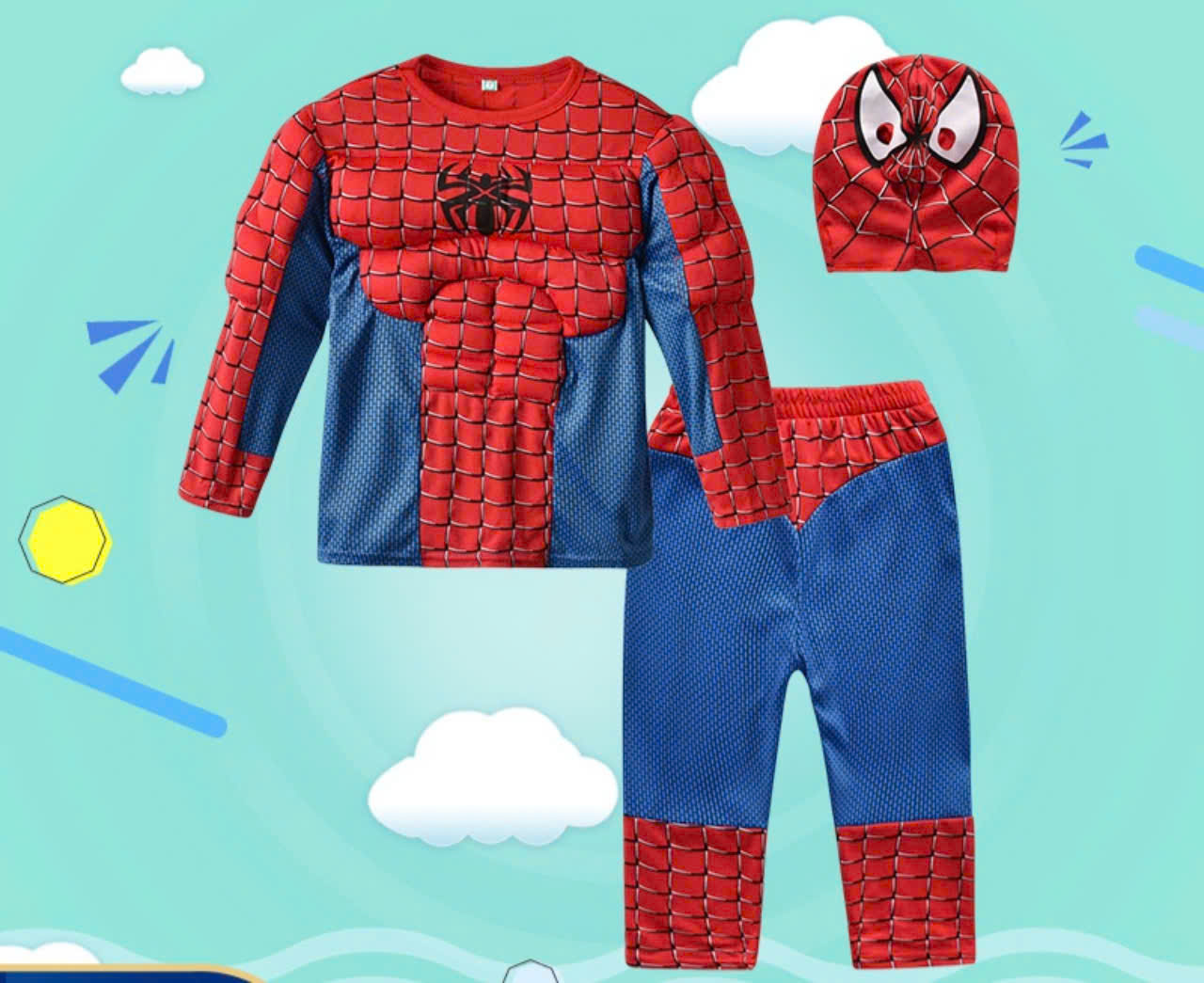 bộ cosplay hóa trang lễ hội halloween cho bé trai nhân vật Spiderman người nhện hàng nhập Quảng châu cao cấp